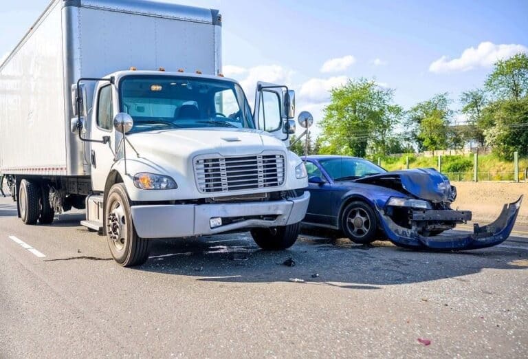 accident with Amazon truck